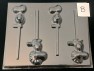 329sp Pudgy Beagle Dog and Bird Chocolate Candy Lollipop Mold FACTORY SECOND